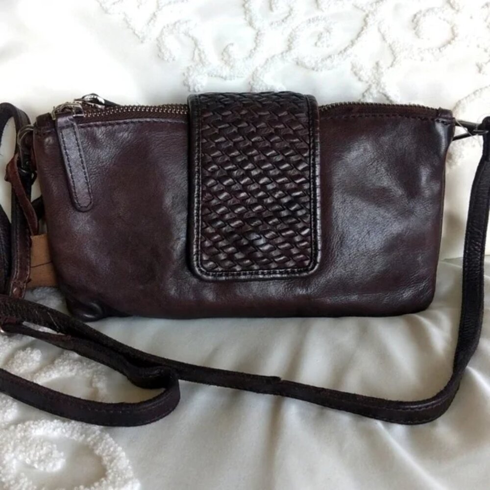 Vilenca Holland Crossbody Woven/Smooth leather handbag